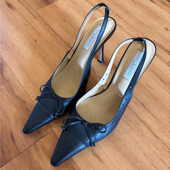 Tony Bianco Shoes - Black Tony Bianca sling back heel